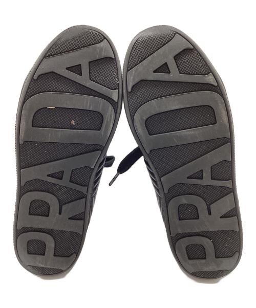 PRADA（プラダ）PRADA (プラダ) ナッパレザースニーカー ブラック サイズ:35の古着・服飾アイテム