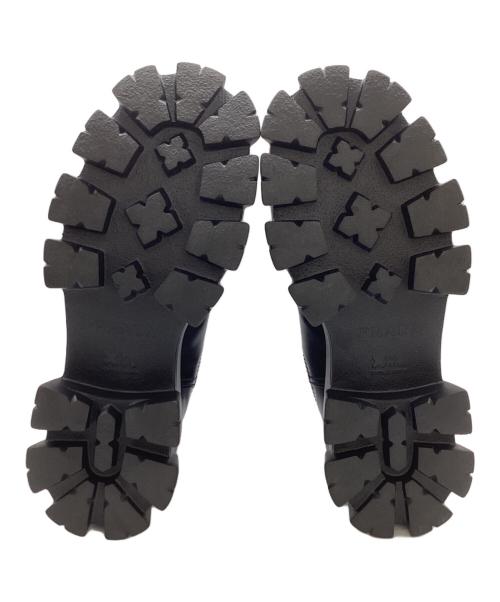 PRADA（プラダ）PRADA (プラダ) サイドゴアブーツ モノリス ブラッシュドレザー チェルシーブーツ 2TE174 ブラック サイズ:8 1/2の古着・服飾アイテム