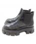 PRADA (プラダ) サイドゴアブーツ モノリス ブラッシュドレザー チェルシーブーツ 2TE174 ブラック サイズ:8 1/2：72000円