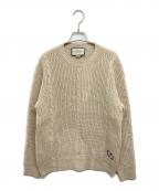 GUCCIグッチ）の古着「Waffle-Knit GG Jumper 'Beige' 597732 XKA4K」｜ベージュ