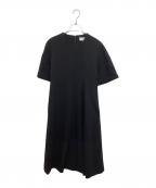 ENFOLDエンフォルド）の古着「ダブルクロスドレープワンピース 300CS733-0350」｜ブラック