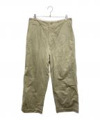 AURALEEオーラリー）の古着「WASHED FINX CHINO WIDE PANTS A7AP01CN」｜ベージュ