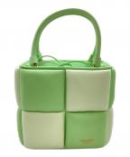 Kate Spadeケイトスペード）の古着「ボクシー カラーブロックド トート　KF809」｜グリーン