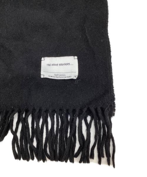 THE INOUE BROTHERS（イノウエブラザーズ）THE INOUE BROTHERS (イノウエブラザーズ) Brushed Scarf  / アルパカマフラー  ブラックの古着・服飾アイテム
