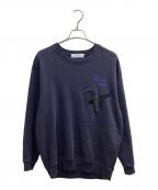 TOGA ARCHIVESトーガアーカイブス）の古着「Embroidery sweatshirt / エンブロイダリースウェットシャツ / TV31-JL327」｜ネイビー