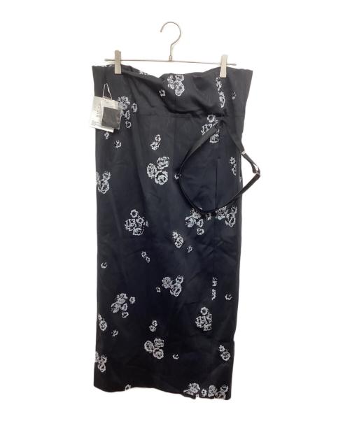 TOGA ARCHIVES（トーガアーカイブス）TOGA ARCHIVES (トーガアーカイブス) Moire print skirt TA11-FG018 ブラック サイズ:36の古着・服飾アイテム