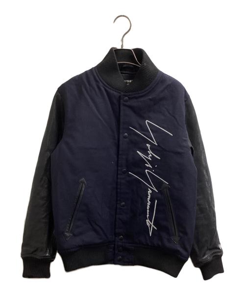 YOHJI YAMAMOTO（ヨウジヤマモト）YOHJI YAMAMOTO (ヨウジヤマモト) New Era (ニューエラ) レザースタジャン / leather stadium jacket / FV-Y30-840 ブラック サイズ:Sの古着・服飾アイテム