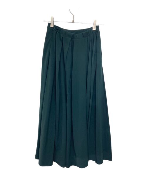 ENFOLD（エンフォルド）ENFOLD (エンフォルド) ダブルクロスランダムタックスカート 300FA431-1610 グリーン サイズ:36の古着・服飾アイテム