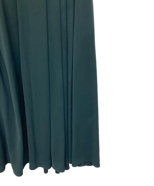 ENFOLD（エンフォルド）ENFOLD (エンフォルド) ダブルクロスランダムタックスカート 300FA431-1610 グリーン サイズ:36の古着・服飾アイテム