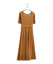 CLANE（クラネ）の古着「RIB CIRCULAR ONE PIECE / リブサーキュラーワンピース / 12112-5422」｜オレンジ