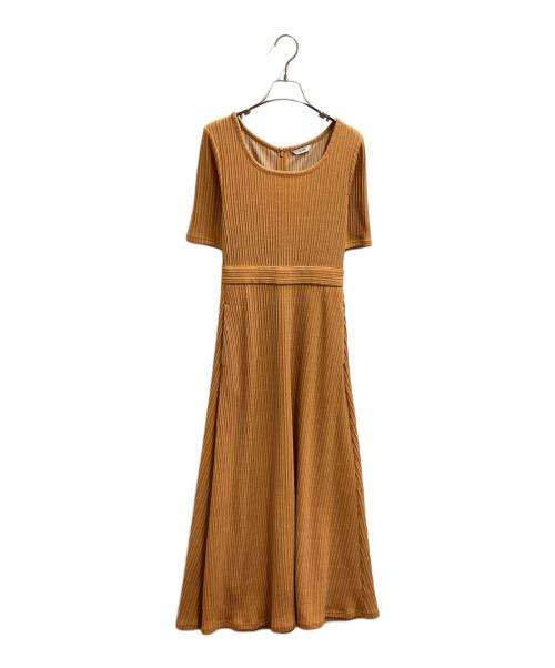 CLANE（クラネ）CLANE (クラネ) RIB CIRCULAR ONE PIECE / リブサーキュラーワンピース / 12112-5422 オレンジの古着・服飾アイテム