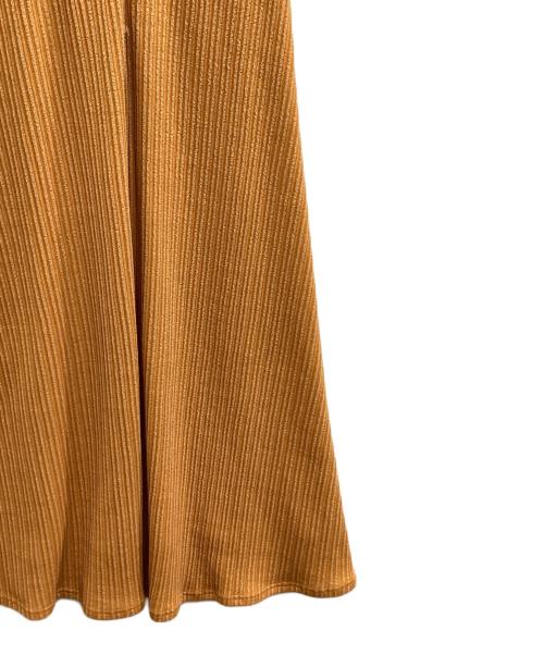 CLANE（クラネ）CLANE (クラネ) RIB CIRCULAR ONE PIECE / リブサーキュラーワンピース / 12112-5422 オレンジの古着・服飾アイテム