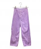 MM6 Maison Margielaエムエムシックスメゾンマルジェラ）の古着「キャロットデニムパンツ S52LA0119」｜パープル