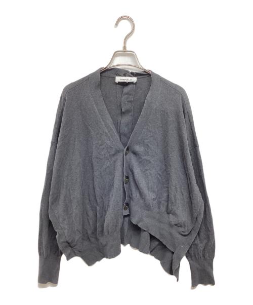ENFOLD（エンフォルド）ENFOLD (エンフォルド) ハイゲージコットンアシンメトリーカーディガン 300ES370-3320 グレー サイズ:38の古着・服飾アイテム