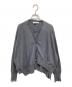 ENFOLD（エンフォルド）の古着「ハイゲージコットンアシンメトリーカーディガン 300ES370-3320」｜グレー