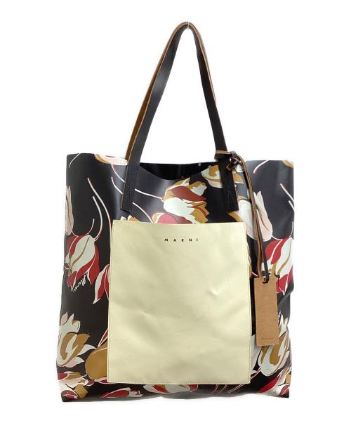 MARNI（マルニ）MARNI (マルニ) FLORAL SHOPPERトートバッグ　SHMP0052A0 ブラックの古着・服飾アイテム