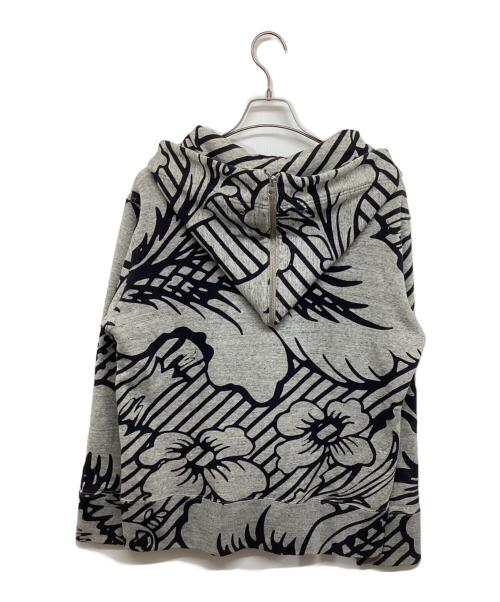 Vivienne Westwood man（ヴィヴィアン ウェストウッド マン）Vivienne Westwood man (ヴィヴィアン ウェストウッド マン) BROCADE FLOWER HOOD ZIP FELPA / ブロケードフラワーフードトレーナー / VW-LP-71218 グレー サイズ:46の古着・服飾アイテム
