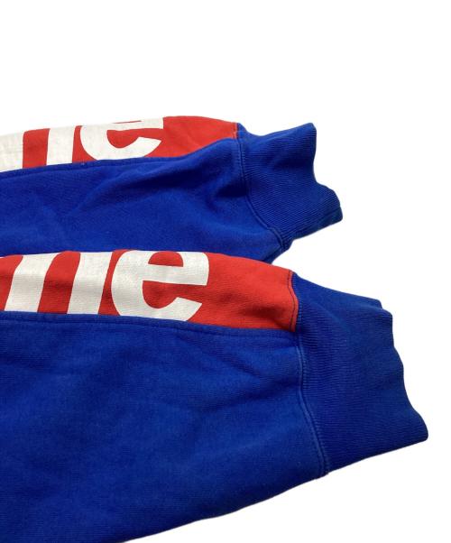 SUPREME（シュプリーム）SUPREME (シュプリーム) Sideline Hooded Sweatshirt / サイドライン フーディ / パーカー / 18SS ブルー×レッド サイズ:XLの古着・服飾アイテム
