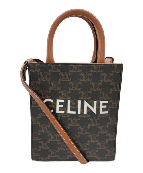 CELINE（セリーヌ）CELINE (セリーヌ) CELINE / セリーヌ / ミニ バーティカル トリオンフ キャンバス カバ / ショルダーバッグ / S-SL-4251・S-AT-4231 ブラウンの古着・服飾アイテム