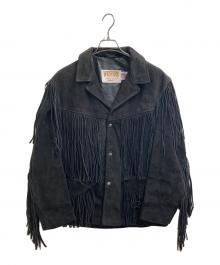 Schott（ショット）の古着「スエード フリンジ ウエスタンジャケット / Western Genuine Suede Leather Fringe Jacket / Made in U.S.A / アメリカ製」｜ブラック