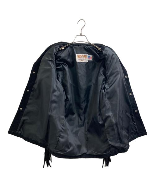 Schott（ショット）Schott (ショット) スエード フリンジ ウエスタンジャケット / Western Genuine Suede Leather Fringe Jacket / Made in U.S.A / アメリカ製 ブラック サイズ:40の古着・服飾アイテム