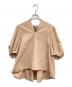 BALLSEY（ボールジィ）の古着「ハイカウントギャバジン パフスリーブブラウス 11-01-31-01832」｜ベージュ