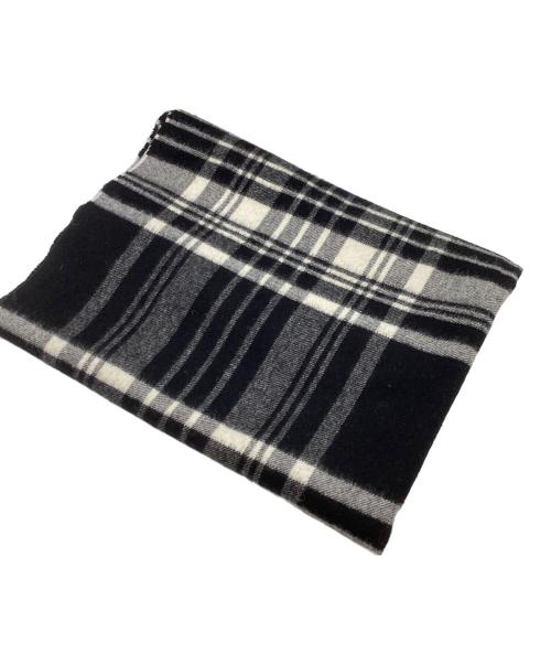 JOHNSTONS OF ELGIN（ジョンストンズオブエルガン）JOHNSTONS OF ELGIN (ジョンストンズオブエルガン) カシミアマフラー / Cashmere scarf / スコットランド製 / Made in Scotland ブラックの古着・服飾アイテム
