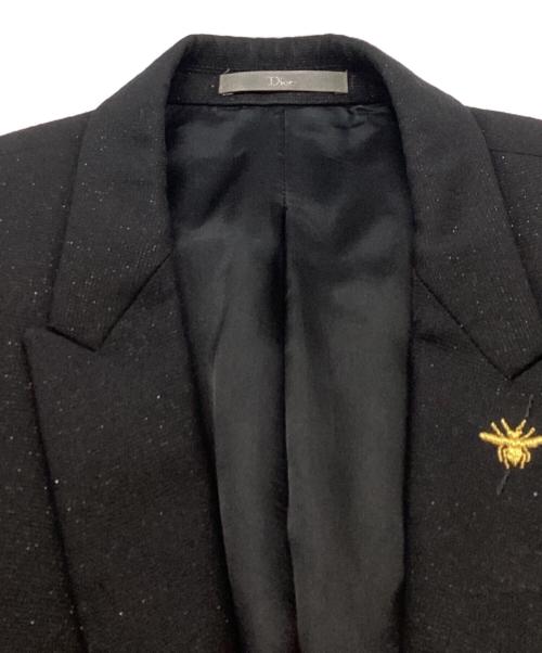 DIOR HOMME（ディオール オム）Dior Homme (ディオール オム) BEE EMBROIDERED JACKET 863C236O4398 ブラック サイズ:44の古着・服飾アイテム