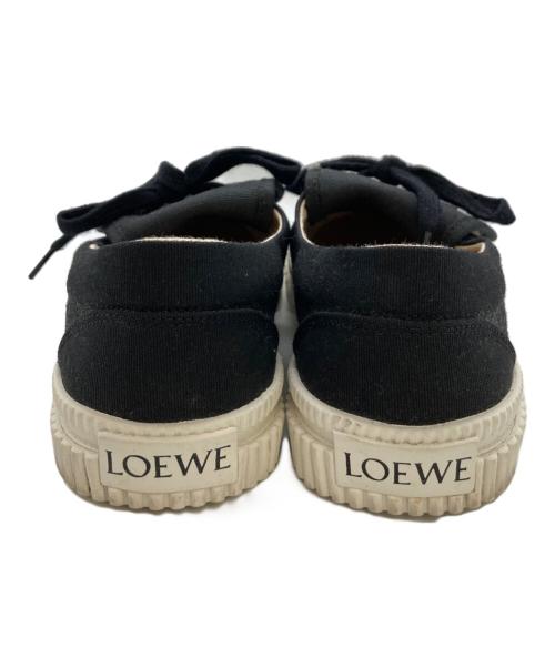 LOEWE（ロエベ）LOEWE (ロエベ) アナグラムフラップスニーカー　822201 ブラック×ホワイト サイズ:36の古着・服飾アイテム