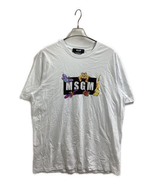 MSGM（エムエスジーエム）MSGM (エムエスジーエム) プリントTシャツ　2340MM179 ホワイト サイズ:XLの古着・服飾アイテム