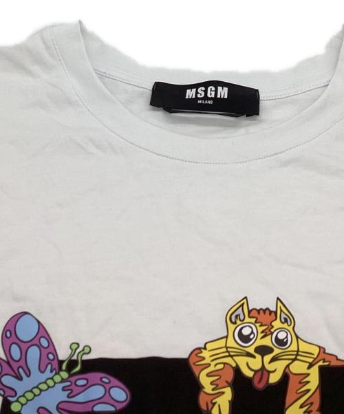 MSGM（エムエスジーエム）MSGM (エムエスジーエム) プリントTシャツ　2340MM179 ホワイト サイズ:XLの古着・服飾アイテム