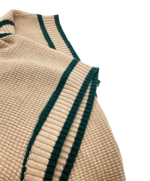 son of the cheese（（サノバチーズ））son of the cheese (（サノバチーズ）) Line Vest / ラインベスト / SC2120-KN06 ベージュ サイズ:Mの古着・服飾アイテム