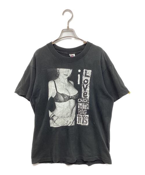 FRUIT OF THE LOOM（フルーツオブザルーム）FRUIT OF THE LOOM (フルーツオブザルーム) Old ghosts プリントTシャツ ブラック サイズ:Lの古着・服飾アイテム