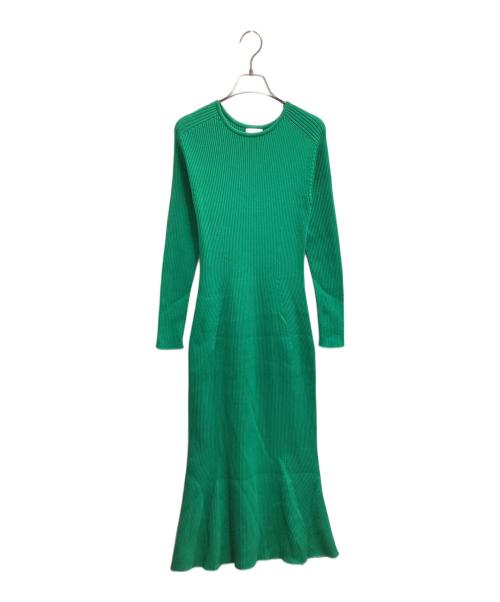 BALLSEY（ボールジィ）BALLSEY (ボールジィ) ハーフコースボーダー マーメイドロングワンピース / 11-06-31-06001 グリーン サイズ:36の古着・服飾アイテム