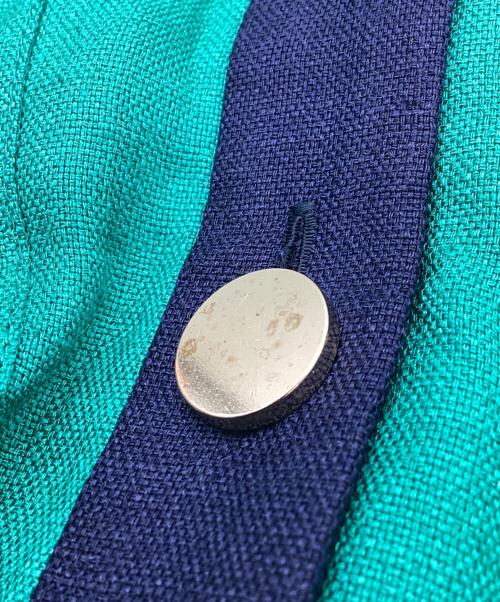 GRACE CONTINENTAL（（グレースコンチネンタル）GRACE CONTINENTAL (グレースコンチネンタル) リネンタッチバイカラーワンピース / 02202 31030-00 グリーン サイズ:36の古着・服飾アイテム