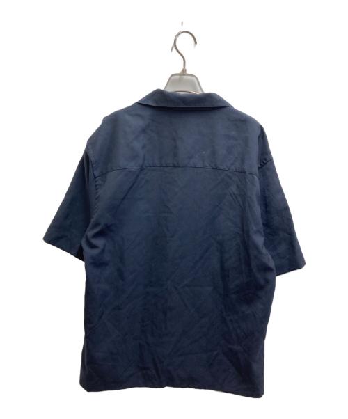 MARNI（マルニ）MARNI (マルニ) トロピカルウール ロゴ刺繍 オープンカラー半袖シャツ CUMU0054A0 ネイビー サイズ:44の古着・服飾アイテム