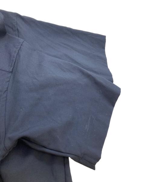 MARNI（マルニ）MARNI (マルニ) トロピカルウール ロゴ刺繍 オープンカラー半袖シャツ CUMU0054A0 ネイビー サイズ:44の古着・服飾アイテム