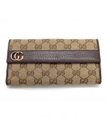 GUCCI（グッチ）の古着「二つ折り長財布 2149 245758」｜ブラウン