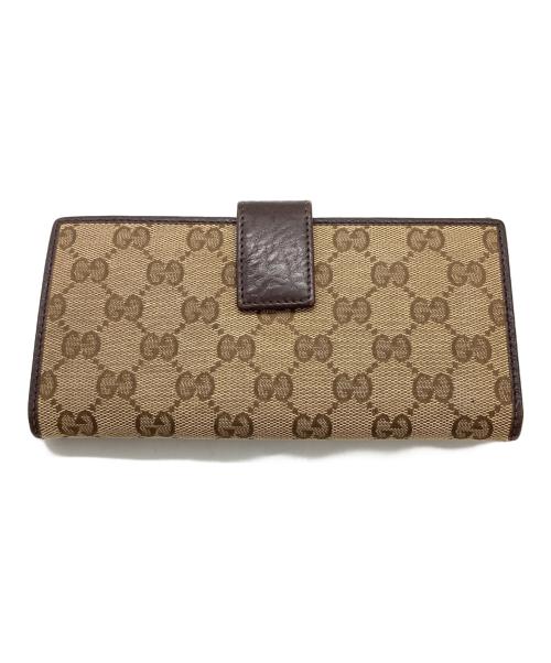 GUCCI（グッチ）GUCCI (グッチ) 二つ折り長財布 2149 245758 ブラウンの古着・服飾アイテム