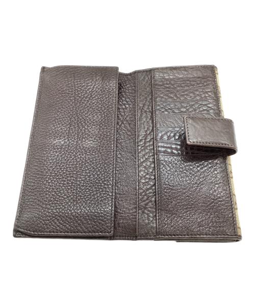GUCCI（グッチ）GUCCI (グッチ) 二つ折り長財布 2149 245758 ブラウンの古着・服飾アイテム