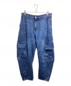 J.W.ANDERSONジェイダブリューアンダーソン）の古着「curved-seam tapered jeans DT0091PG1560800」｜インディゴ