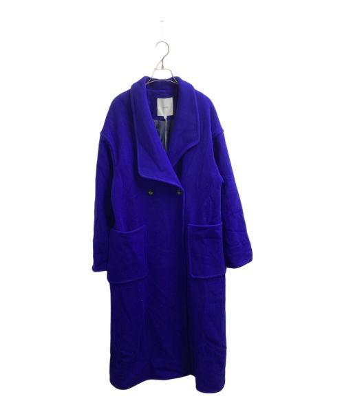 UN3D.（アンスリード）UN3D. (アンスリード) ウールロングコート / 522261000101-01 ブルー サイズ:36の古着・服飾アイテム