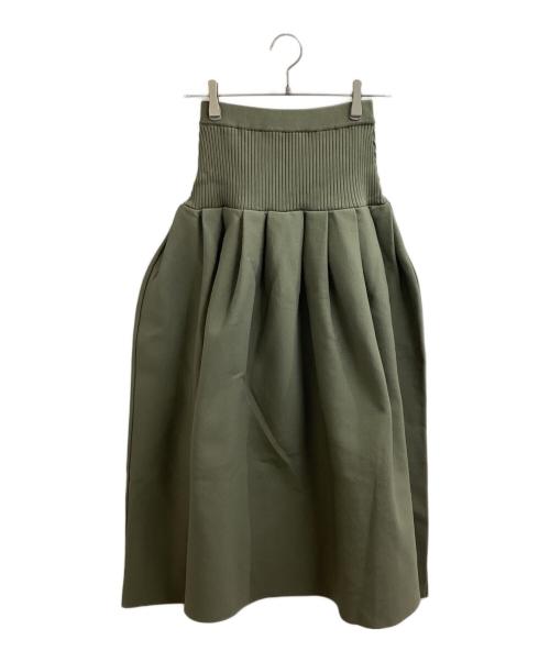 UN3D.（アンスリード）UN3D. (アンスリード) タックニットスカート / tack knit skirt / 522250801101-01 グリーン サイズ:36 未使用品の古着・服飾アイテム