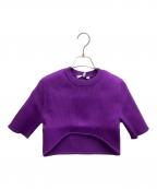 UN3D.アンスリード）の古着「ハーフスリーブニットトップ 52232260510-01」｜パープル