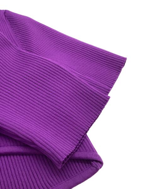 UN3D.（アンスリード）UN3D. (アンスリード) ハーフスリーブニットトップ 52232260510-01 パープル サイズ:38の古着・服飾アイテム