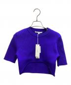 UN3D.アンスリード）の古着「ハーフスリーブニットトップ 522322605101-01」｜ブルー