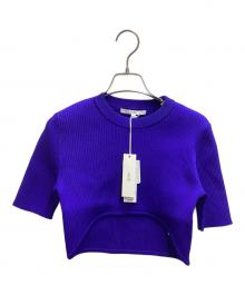 UN3D.（アンスリード）の古着「ハーフスリーブニットトップ 522322605101-01」｜ブルー