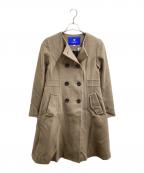 BLUE LABEL CRESTBRIDGEブルーレーベルクレストブリッジ）の古着「ダブルブレストコート　55B04-655-50」｜ブラウン