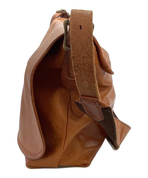 SLOW（スロウ）SLOW (スロウ) rubono レザーショルダーバッグ ブラウンの古着・服飾アイテム