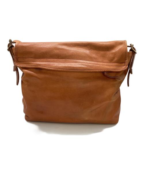 SLOW（スロウ）SLOW (スロウ) rubono レザーショルダーバッグ ブラウンの古着・服飾アイテム